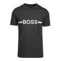 Mens Khaki Beach Chest Logo Slim Fit S/s T Shirt 88382 by BOSS from Hurleys