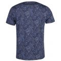 Mens Navy Paisley Print S/s T Shirt 26256 by Pretty Green from Hurleys