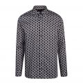 Mens Black Linbal Print L/s Shirt 80495 by Ted Baker from Hurleys