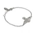Womens Rhodium/Aurore Boreale Mini Bas Relief Chain Bracelet 90766 by Vivienne Westwood from Hurleys