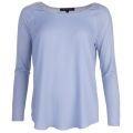 Womens Pavilion Blue Classic Crepe Light L/s T Shirt 21281 by French Connection from Hurleys