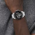 Mens Silver/Black Harley Bracelet Strap Watch 94815 by Tommy Hilfiger from Hurleys