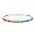 Womens Silver Relmara Rainbow Crystal Bangle 80551 by Ted Baker from Hurleys