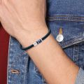 Tommy Hilfiger Bracelet Mens Blue Casual Leather Braided 