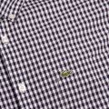 Mens Navy and White S/s Check Shirt 14665 by Lacoste from Hurleys