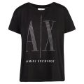 Womens Black Stud Icon S/s T Shirt 108095 by Armani Exchange from Hurleys