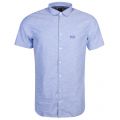 Casual Mens Open Blue Cattitude_1 S/s Shirt 21994 by BOSS from Hurleys