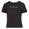 Womens Black Shrunken S/s T Shirt 109267 by Calvin Klein from Hurleys