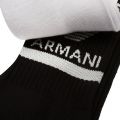 Mens White/Black Sports 2 Pack Socks 87391 by Emporio Armani Bodywear from Hurleys
