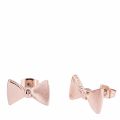Womens Rose Gold Tayal Tux Bow Studs 40609 by Ted Baker from Hurleys