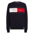 Mens Desert Sky Signature Flag Sweat Top 86854 by Tommy Hilfiger from Hurleys