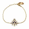 Womens Gold/Cobalt Crystal Dalila Bas Relief Bracelet 76679 by Vivienne Westwood from Hurleys
