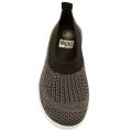 Womens Black & Charcoal Uberknit™ Slip-On Ballerina Pumps 15463 by FitFlop from Hurleys