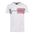 Mens Bright White Cop Merge Logo S/s T Shirt 44163 by Tommy Hilfiger from Hurleys