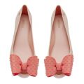 Womens Pink Contrast Ultragirl Dot Bow Shoes