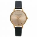 Womens Black & Gold Midi Dial Watch 16628 by Olivia Burton from Hurleys
