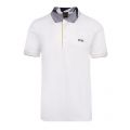 BOSS Polo Shirt Mens White Paule 6 Slim Fit S/s