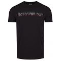Mens Black Tri Colour Logo S/s T Shirt 37030 by Emporio Armani from Hurleys