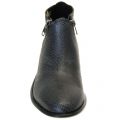 H By Hudson Womens Black Lizard Jilt Ankle Boots