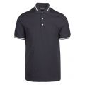 Mens Navy Textured Eagle S/s Polo Shirt 37012 by Emporio Armani from Hurleys
