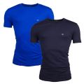 Mens Marine & Blue Small Logo 2 Pack S/s T Shirt 15065 by Emporio Armani from Hurleys
