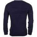 Mens Dark Blue Rossi Mixed Stitch Knitted Jumper 61570 by Ted Baker from Hurleys
