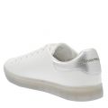 Womens White/Silver Sparkle Eagle Trainers 37216 by Emporio Armani from Hurleys