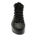 Womens Black Fluffy Sneaker Boots
