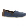 Mens Navy Wash Canvas/Trim Alpargatas Classic 8678 by Toms from Hurleys