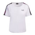Womens White Logo Tape Detail S/s T Shirt 57503 by EA7 from Hurleys