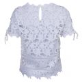 Womens Cloud Dancer Viclarna S/s Lace Top 8516 by Vila from Hurleys