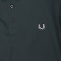 Mens Mallard Green Oxford Trim Collar S/s Polo Shirt 38149 by Fred Perry from Hurleys
