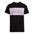 Mens Black Panel Logo S/s T Shirt 81622 by Barbour International from Hurleys