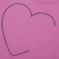 Womens Pink Crystal Heart Slim Fit S/s T Shirt 89140 by Love Moschino from Hurleys