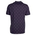 Mens Navy Tuka Palm Tree Print S/s Polo Shirt 36017 by Ted Baker from Hurleys