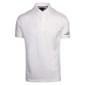 Mens Bright White Logo Arm Regular Fit S/s Polo Shirt 39136 by Tommy Hilfiger from Hurleys