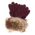 Womens Bordeaux Penshaw Knitted Gloves 92337 by Barbour from Hurleys