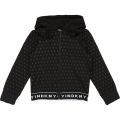 Girls Black Logo Print Hooded Zip Through Sweat Jacket 36528 by DKNY from Hurleys