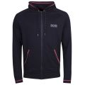 Mens Dark Blue Authentic Trim Hooded Zip Sweat Top 23476 by BOSS from Hurleys