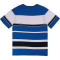 Boys Blue Striped Logo S/s T Shirt 38285 by BOSS from Hurleys
