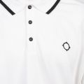 Mens Optic White Jersey S/s Polo Shirt 100691 by MA.STRUM from Hurleys