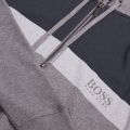 Mens Medium Grey Hooded Block Zip-Through Sweat Top 26768 by BOSS from Hurleys