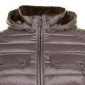 Womens Taupe Endo Baffle Quilted Jacket