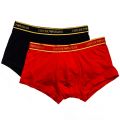 Mens Navy & Red Gold Trim 2 Pack Trunks 66830 by Emporio Armani from Hurleys