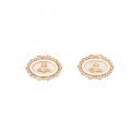 Womens Pink, Mother Of Pearl & Rose Gold Maja Earrings 16291 by Vivienne Westwood from Hurleys