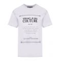 Mens White Branded Large Logo Regular Fit S/s T Shirt 43663 by Versace Jeans Couture from Hurleys