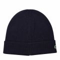 Mens Navy Knitted Roll Back Hat 61833 by Lacoste from Hurleys