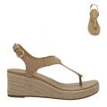 Womens Camel Laney Thong Wedge Sandals 86499 by Michael Kors from Hurleys