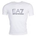 Mens White Train Visibility Big Logo S/s Tee Shirt 6956 by EA7 from Hurleys