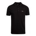 Athleisure Mens Black Paul Gold Slim Fit S/s Polo Shirt 83769 by BOSS from Hurleys